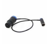 HangTon Audio Mixer Cable for Blackmagic Pocket Cinema 6K Canon C70 Camera, Mini XLR TA3M to XLR 3 Pin Right Angle Low-Profile 40cm Blue