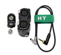HangTon Balanced Audio Box Cable for RED Komodo Epic-W Scarlet DSMC2 Canon 5DII Camera, Dual XLR 3 Pin Microphone to Stereo 3.5mm 1/8" 12"