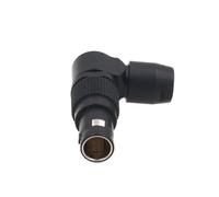 HangTon Black 0B FSG 2 Pin 90-Degree Connector Rotated Adjustable Right Angle Male Cable Plug Circular Push Pull Compatible for Lemo