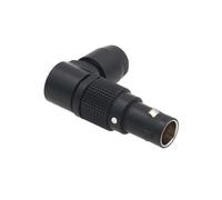 HangTon Black 0B FSG 304 4 Pin 90-Degree Connector Rotated Adjustable Right Angle Male Circular Push Pull Cable Plug Compatible for Lemo