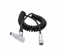 HangTon BM5 BM7 HH7 HS7T Monitor 4 Pin Coiled Power Cable for ARRI Alexa and Z CAM E2 F6 Camera to PortKeys (Elbow 2 pin)