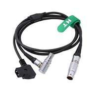 HangTon D-tap Power Y-Cable for Preston Micro Force V+F 10 Pin to Heden M26T Analog Motor Right Angle 4 Pin 1M