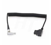 HangTon D-tap to Right Angle 2 Pin Coiled Power Cable for SmallHD 703 Monitor ZCAM EVF Teradek Paralinx Transmitter Receiver Transvideo Monitor