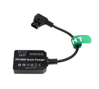 HangTon D-Tap to USB-C Power Adapter, PD 100W 5/9/12/20V for Canon Sony LUMIX Camera, Focus Motor, Monitor Phone Laptop, V-Mount Battery, Bi-direction
