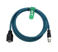 HangTon Ethernet Adapter Cable 8 Pin X-Coded M12 to Female RJ45 for Keyence IV3 Baumer Datalogic Basler Cognex IS 2000 9000 8000 DM260 Vision Camera Sensor Reader 1M