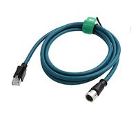 HangTon Ethernet Cable M12 X-Code 8 Pin Female to RJ45 Cat7e Patch Cord for Industrial Automation Actuator Sensor Profibus Network Switches 3M
