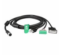 HangTon Ethernet Power Data Digital I/O Cable for HIKROBOT SC2000E SC6000 Vision Sensor, ID2000 ID3000 Code Reader, M12 A-Coded 17-Pin Female Connector to RJ45 DB9 8-pin, 1m