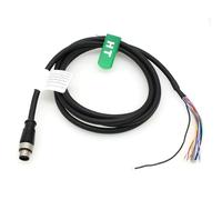 HangTon GPIO Power Cable M12 A-Coded 12 Pin Male to Flying Leads for KATHREIN RRU 4000 ARU 8500 RFID Code Reader, Machine Vision Encoder Actuator Sensor Automation 1m
