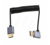 HangTon HDMI 8K 4K 60fps Cable Thin Coiled Left Angle for ZCAM Sony A7siii Canon Nikon Camera ATOMOS Shinobi Ninja V Portkeys BM5 FEELWORLD BMPCC 4K Monitor Type A HDMI 2.1