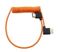 HangTon HDMI Cable 8K 4K 60p for Atomos Ninja V Shinobi Ultra, Canon Nikon Sony Lumix Fujifilm Blackmagic ZCAM Portkeys FEELWORLD Andycine Gorga SmallHD Gimbal, Right Left Angle, 50cm