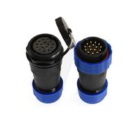 HangTon HE29 16 Pin Power Cable Plug Waterproof IP68 Circular Aviation Male Female Plastic Connector for Industrial Electrical Device LED Panel