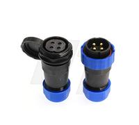 HangTon HE29 4 Pin 45A Waterproof Circular High-Voltage Connector Male Female Cable Plug for Outdoor Electrical Industrial Marine Light Power