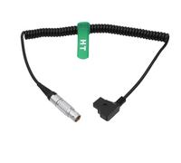 HangTon High Flex Power Cable D-tap P-tap to Right Angle 8 Pin for ARRI Alexa Mini, Amira, Alexa Mini LF Camera (Spirial coiled, Straight 8-Pin)