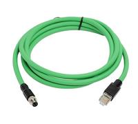 HangTon Industrial Cable for Beckhoff Actuator Sensor EtherNet EtherCAT Profinet Fieldbus Automation Control, M8 4 Pin to RJ45 Cat5e Connector, PUR Shielded, 5M