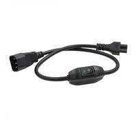HangTon Laptop Computer AC Adapter Power Cord with On/Off Switch IEC320 C14 to C5 Mickey Mouse for UPS PDU 250V 2.5A 24"