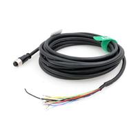 HangTon M12 12 Pin Connector to Flying Leads Cable for Industrial Automation Cognex In Sight 9000 2000 300 Omron V430 F430 Baumer Actuator Sensor Encoder, 50M