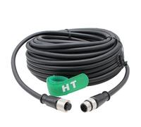 HangTon M12 12 Pin Male Female Cable for Industrial Vision Sensor Camera Actuator Ethernet, Keyence IV3, Cognex In-Sight DataMan Reader Omron Microscan MicroHAWK, 40M