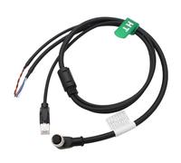 HangTon M12 12-pin Power Network Ethernet Data Cable for DJI Livox Mid-360 LiDAR Sensor to Computer Debug, Right Angle to RJ45 Flying Leads, 1m