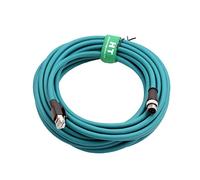 HangTon M12 4 Pin D-Code Male to RJ45 Ethernet Network Cat5e Cable for Omron Datalogic Keyence Sensor PC Profinet Network CCTV Control Power 15m