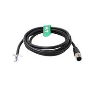 HangTon M12 5 Pin Male A-Coded Sensor Cable to Bare Wire for Industrial Controls Automation, Device Network DeviceNet, CANopen, IO Link, Profibus 5m