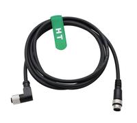 HangTon M12 5Pin Male to 5 Pin Female Right Angle Power Cable for Industrial Actuator Sensor CAN Bus Control Automation Device Network DeviceNet IO Link Profibus 2M