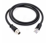 HangTon M12 8 Pin X-Coded RJ45 Cat 6A Ethernet Cable Shielded Flexible High-Speed Gigabit Network Cable for Basler Cognex In-Sight 9000 Camera 1 meter