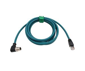 HangTon M12 8 Pin X-Coding Right Angle to RJ45 Ethernet Cable for Cognex In-Sight 2800 3800 2000 9000 8000, 7000 Gen2 Vision Camera Sensor Switch PC CAT-7e 2m