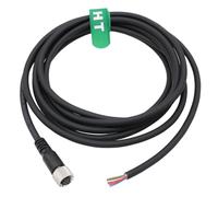 HangTon M12 A Coded 8 Pin Female Aviation to Flying Leads Cable Shielded for Actuator Sensor Signal Industrial Controls Automation, Device Network DeviceNet, CANopen, IO Link, Profibus 2m