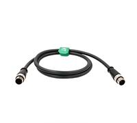 HangTon M12 A Coding 8 pin Male to 8 pin Male Signal Cable for Industrial Controls Automation, Device Network, IO Link, Profibus, Actuator Sensor 3M