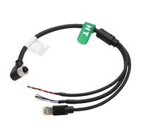 HangTon M12 Splitter Cable for DJI Livox Mid-360 LiDAR Sensor Power Network Ethernet to Computer Debug, 12 Pin Female Right Angle to RJ45 Flying Leads, 2m