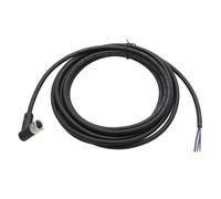 HangTon M8 3-Pin Female 90-degree Data Power Cable for Actuator Sensor Banner Baumer Turck SICK Omron Automation Control Field Device I/O Connection Switch Shielded 60V 4A 2m