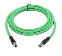 HangTon M8 4 Pin to Male Cable for Beckhoff Actuator Sensor EtherNet EtherCAT Profinet Fieldbus Industrial Automation Control, A-code Male, PUR Shielded, 20M