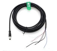 HangTon M8 6-pin GPIO Power I/O Open Cable for Basler Camera ace 2 V, boost R, racer 2 S, Vision System Sensor Industrial Automation Control, A Coding, Shielded, 1m