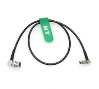HangTon Micro BNC to BNC 6G SDI Video Cable for Blackmagic Video Assist 4K 5" Monitor, Micro Studio Camera 4K G2 DJI Lightbridge 2, Right Angle High Density HD Male 45cm