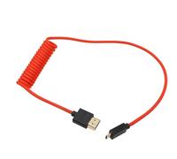 HangTon Micro HDMI to HDMI 4K 8K 60p Cable for Canon R6 II R5C R5 R8 Sony ZVE10 A7C A7R IV III A7SII Lumix S5 S9 GH4 Camera SmallHD Cine Indie ATOMOS Ninja V Ultra Monitor, Type A D HDMI 2.1 Red 50cm