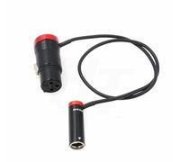 HangTon Microphone Audio Cable for Canon C70 Blackmagic BMPCC 4K 6K Pro BMCC6K Camera, Mini XLR TA3M to XLR 3 Pin Low-Profile 40cm, Red Cap