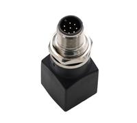 HangTon Network Adapter M12 8 pin A-coded Male to RJ45 Jack for Industrial Ethernet Switch Machine Control Automation Sensor Encoder, CAT5e CAT6 1Gbps Speed, Waterproof