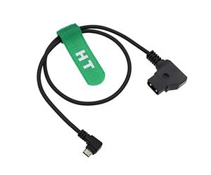 HangTon Nucleus Nano Motor Power Cable P-TAP D-tap to Micro USB 90-Degree Right Angle 14.8V 50cm for Tilta