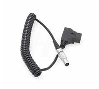 HangTon P-tap D-tap to 0B 7 Pin Coiled Power Cable for Tilta Nucleus-M Motor to V-mount Battery Plate