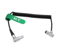 HangTon PortKeys BM5 BM7 HH7 HS7T Monitor Coiled Power Cable for ARRI Alexa RED DSMC2 Z CAM E2 F6 Camera 2-pin to Right Angle 4 Pin