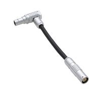 HangTon Power Cable Adapter Extension for Preston MDR3, Teradek Bolt Bond, ARRI Alexa Camera Transvideo Monitor, Zacuto Viewfinder, RED Camera, Right Angle 2pin Male to 2 Pin Female, 5"
