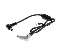 HangTon Right Angle DC Plug 5.5x2.5mm to 2 Pin Power Cable for Monitor Transmitter Receiver Teradek Bond Bolt 18inch