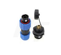 HangTon SD13 6 Pin Plug Panel Socket Aviation Circular Waterproof IP68 Threaded Connector Male Female for Outdoor Power System