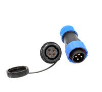 HangTon SD20 Waterproof Aviation Circular Plastic 25A Connector for Outdoor Power System LED Lighting (4 pin, Male Plug and Female Panel Socket)