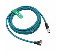 HangTon Sensor Reader Camera Ethernet Cable for Keyence IV3 SR5000 Datalogic Matrix 220 320, M12 8 Pin X-Coded RJ45 Right Angle CAT 6A Network Flexible Shield Waterproof 2m
