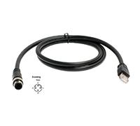 HangTon Shielded M12 4 Pin D-Code Male to RJ45 Cat6 Ethernet Cable Industrial Machinery Camera Network Robot (1m)