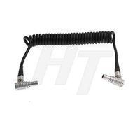 HangTon Timecode Sync Cable Right Angle 5 Pin to 5 Pin Coiled Cable for Sound Devices Mixer and ARRI Alexa Camera