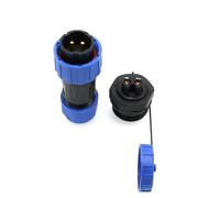 HangTon TY20 2 Pin 25A Screw Terminal Connector, Aviation Waterproof Quick-Disconnect, Panel Mount Male Female Cable Plug Socket for Power Outdoor Device Boat Marine