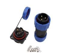 HangTon TY20 3 Pin 25A Panel Mount Cable Connector, Male Female Plug Socket, Watertight Screw-wiring Quick-Disconnect for Power Outdoor Device