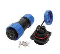 HangTon TY20 3 Pin 25A Panel Mount Connector, Female Male Plug Socket, Watertight Screw-wiring Quick-Disconnect for Power Automotive Outdoor Device